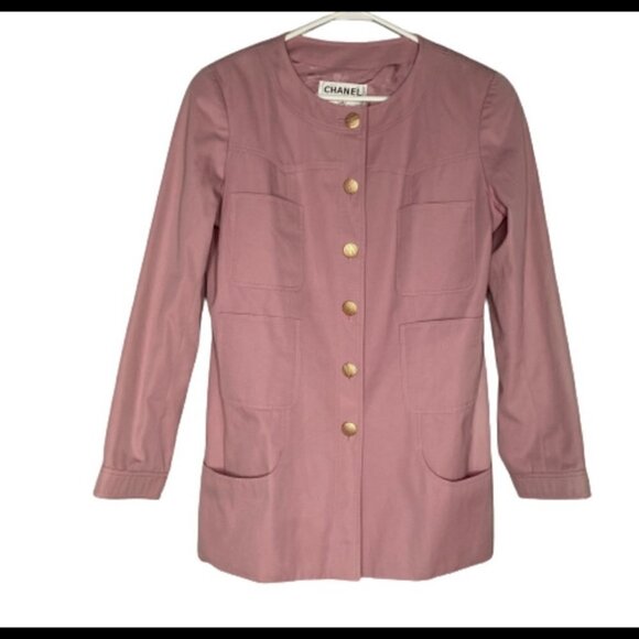 Chanel Pink Button Down Spring Long Jacket - Picture 1 of 11